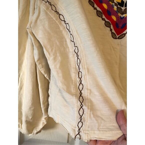 Free People LS Boho Crop Top L - Picture 8 of 12